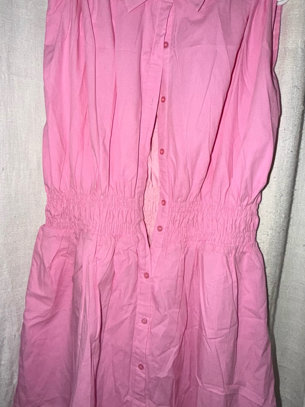 Fashion Nova Pink Button-Up Mini Dress with Collar